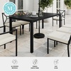 image:imageMartha Stewart Lily Pond 72 AllWeather Patio Table with Slatted Tabletop Umbrella Hole and Steel Frame in Black3525W x 72L