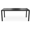 image:imageMartha Stewart Lily Pond 72 AllWeather Patio Table with Slatted Tabletop Umbrella Hole and Steel Frame in Black3525W x 72L