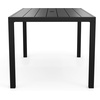 image:imageMartha Stewart Lily Pond 72 AllWeather Patio Table with Slatted Tabletop Umbrella Hole and Steel Frame in Black60 Inch