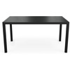 image:imageMartha Stewart Lily Pond 72 AllWeather Patio Table with Slatted Tabletop Umbrella Hole and Steel Frame in Black60 Inch