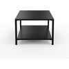 image:imageMartha Stewart Lily Pond AllWeather Patio Coffee Table with Lower Display Shelf and Steel Frame in Black