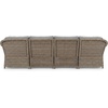 image:imageMartha Stewart Lily Pond IndoorOutdoor 4Seat Patio Sofa in Weathered Gray Rattan Wicker AllWeather Gray Back and Seat Cushions 300 Lb Static Weight Per Seat