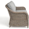 image:imageMartha Stewart Lily Pond IndoorOutdoor 4Seat Patio Sofa in Weathered Gray Rattan Wicker AllWeather Gray Back and Seat Cushions 300 Lb Static Weight Per Seat