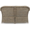 image:imageMartha Stewart Lily Pond IndoorOutdoor Patio Loveseat in Weathered Gray Rattan Wicker with AllWeather Gray Back and Seat Cushions 300 Lb Static Weight Per Seat