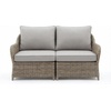 image:imageMartha Stewart Lily Pond IndoorOutdoor Patio Loveseat in Weathered Gray Rattan Wicker with AllWeather Gray Back and Seat Cushions 300 Lb Static Weight Per Seat