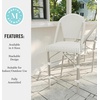 image:imageMartha Stewart Lily Pond IndoorOutdoor Stackable Counter Stools with Gray Woodgrain Aluminum Frame Finish WhiteGray Woven Rattan BackrestsSeats Set of 2Gray  WhiteGray Frame