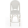 image:imageMartha Stewart Lily Pond IndoorOutdoor Stackable Counter Stools with Gray Woodgrain Aluminum Frame Finish WhiteGray Woven Rattan BackrestsSeats Set of 2Gray  WhiteGray Frame