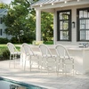image:imageMartha Stewart Lily Pond IndoorOutdoor Stackable Counter Stools with Gray Woodgrain Aluminum Frame Finish WhiteGray Woven Rattan BackrestsSeats Set of 2Gray  WhiteGray Frame
