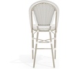 image:imageMartha Stewart Lily Pond IndoorOutdoor Stackable Counter Stools with Gray Woodgrain Aluminum Frame Finish WhiteGray Woven Rattan BackrestsSeats Set of 2Gray  WhiteGray Frame