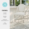 image:imageMartha Stewart Lily Pond IndoorOutdoor Stackable Counter Stools with Gray Woodgrain Aluminum Frame Finish WhiteGray Woven Rattan BackrestsSeats Set of 2Gray  WhiteGray Frame