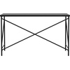 image:imageMartha Stewart Maddox Home Office Parsons Desk in Black Wood Grain with Oil Rubbed Bronze Metal XFrame