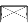 image:imageMartha Stewart Maddox Home Office Parsons Desk in Black Wood Grain with Oil Rubbed Bronze Metal XFrame