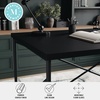 image:imageMartha Stewart Maddox Home Office Parsons Desk in Black Wood Grain with Oil Rubbed Bronze Metal XFrame