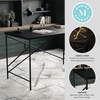 image:imageMartha Stewart Maddox Home Office Parsons Desk in Black Wood Grain with Oil Rubbed Bronze Metal XFrame