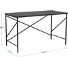 image:imageMartha Stewart Maddox Home Office Parsons Desk in Black Wood Grain with Oil Rubbed Bronze Metal XFrame