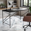 image:imageMartha Stewart Maddox Home Office Parsons Desk in Black Wood Grain with Oil Rubbed Bronze Metal XFrame