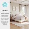 image:imageMartha Stewart Maisie Platform Bed with Wingback Headboard and Cushioned Side Rails Faux Linen Upholstery Wood Slat Foundation No Box Spring Needed Queen BeigeOffwhite