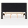 image:imageMartha Stewart Maisie Platform Bed with Wingback Headboard and Cushioned Side Rails Faux Linen Upholstery Wood Slat Foundation No Box Spring Needed Queen BeigeOffwhite