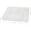 image:imageMartha Stewart Miles Plastic Stackable Office Desk Drawer Organizers Set of 6 ClearClearGold Trim