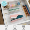 image:imageMartha Stewart Miles Plastic Stackable Office Desk Drawer Organizers Set of 6 ClearClearGold Trim