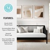 image:imageMartha Stewart Neely Platform Daybed with Wood Spindles Solid Wood Frame No Box Spring Needed Twin Size BlackBlack