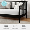 image:imageMartha Stewart Neely Platform Daybed with Wood Spindles Solid Wood Frame No Box Spring Needed Twin Size BlackBlack