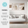 image:imageMartha Stewart Neely Platform Daybed with Wood Spindles Solid Wood Frame No Box Spring Needed Twin Size BlackGrey