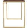 image:imageMartha Stewart Noah Home Office Parsons Desk in Gray Wood Grain with Oil Rubbed Bronze Metal FrameWalnut TopPolished Brass Frame