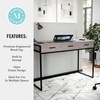 image:imageMartha Stewart Ollie Home Office Desk with 3 Drawers in Walnut Wood Grain with Oil Rubbed Bronze HardwareGray TopOil Rubbed Bronze Frame