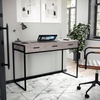 image:imageMartha Stewart Ollie Home Office Desk with 3 Drawers in Walnut Wood Grain with Oil Rubbed Bronze HardwareGray TopOil Rubbed Bronze Frame