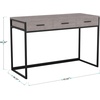 image:imageMartha Stewart Ollie Home Office Desk with 3 Drawers in Walnut Wood Grain with Oil Rubbed Bronze HardwareGray TopOil Rubbed Bronze Frame