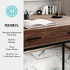 image:imageMartha Stewart Ollie Home Office Desk with 3 Drawers in Walnut Wood Grain with Oil Rubbed Bronze HardwareWalnut TopOil Rubbed Bronze Frame