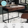 image:imageMartha Stewart Ollie Home Office Desk with 3 Drawers in Walnut Wood Grain with Oil Rubbed Bronze HardwareWalnut TopOil Rubbed Bronze Frame