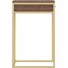 image:imageMartha Stewart Ollie Home Office Desk with 3 Drawers in Walnut Wood Grain with Oil Rubbed Bronze HardwareWalnut TopPolished Brass Frame