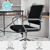 image:imageMartha Stewart Piper Swivel Task Chair with Armrests for Home Office in Saddle Brown Faux Leather with Polished Nickel FrameBlack Faux LeatherPolished Nickel