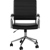 image:imageMartha Stewart Piper Swivel Task Chair with Armrests for Home Office in Saddle Brown Faux Leather with Polished Nickel FrameBlack Faux LeatherPolished Nickel