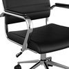 image:imageMartha Stewart Piper Swivel Task Chair with Armrests for Home Office in Saddle Brown Faux Leather with Polished Nickel FrameBlack Faux LeatherPolished Nickel