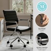 image:imageMartha Stewart Piper Swivel Task Chair with Armrests for Home Office in Saddle Brown Faux Leather with Polished Nickel FrameBlack Faux LeatherPolished Nickel