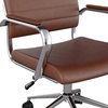image:imageMartha Stewart Piper Swivel Task Chair with Armrests for Home Office in Saddle Brown Faux Leather with Polished Nickel FrameSaddle Brown Faux LeatherPolished Nickel