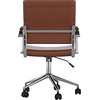image:imageMartha Stewart Piper Swivel Task Chair with Armrests for Home Office in Saddle Brown Faux Leather with Polished Nickel FrameSaddle Brown Faux LeatherPolished Nickel