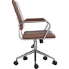 image:imageMartha Stewart Piper Swivel Task Chair with Armrests for Home Office in Saddle Brown Faux Leather with Polished Nickel FrameSaddle Brown Faux LeatherPolished Nickel