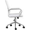 image:imageMartha Stewart Piper Swivel Task Chair with Armrests for Home Office in Saddle Brown Faux Leather with Polished Nickel FrameWhite Faux LeatherPolished Nickel