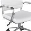 image:imageMartha Stewart Piper Swivel Task Chair with Armrests for Home Office in Saddle Brown Faux Leather with Polished Nickel FrameWhite Faux LeatherPolished Nickel