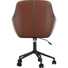 image:imageMartha Stewart Rayna Swivel Task Chair with Flared Arms for Home Office in Saddle Brown Faux Leather with Oil Rubbed Bronze FrameSaddle Brown Faux LeatherOil Rubbed Bronze