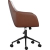 image:imageMartha Stewart Rayna Swivel Task Chair with Flared Arms for Home Office in Saddle Brown Faux Leather with Oil Rubbed Bronze FrameSaddle Brown Faux LeatherOil Rubbed Bronze