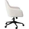 image:imageMartha Stewart Rayna Swivel Task Chair with Flared Arms for Home Office in Saddle Brown Faux Leather with Oil Rubbed Bronze FrameWhite BoucleOil Rubbed Bronze