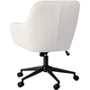 image:imageMartha Stewart Rayna Swivel Task Chair with Flared Arms for Home Office in Saddle Brown Faux Leather with Oil Rubbed Bronze FrameWhite BoucleOil Rubbed Bronze