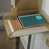 image:imageMartha Stewart Ryder 2 Pack Gold Mesh Metal Paper Letter Inbox Tray Desktop Organizer
