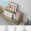image:imageMartha Stewart Ryder Gold Mesh Metal 6 Piece Set Desktop Organizers and Accessories Holds Files Magazines Letters Pens Sticky Notes and Business Cards