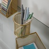 image:imageMartha Stewart Ryder Gold Mesh Metal 6 Piece Set Desktop Organizers and Accessories Holds Files Magazines Letters Pens Sticky Notes and Business Cards
